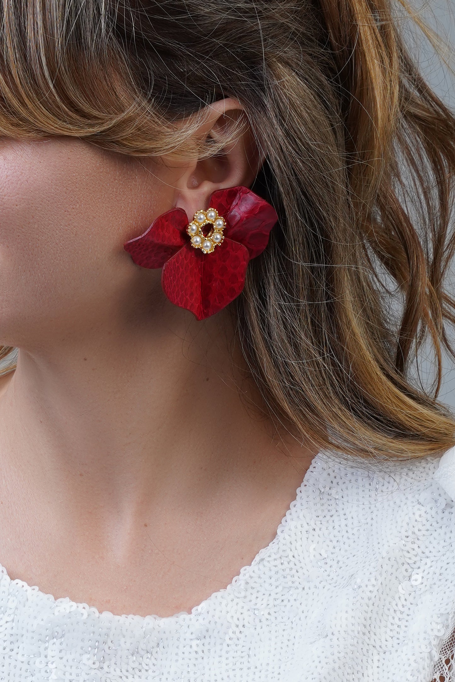 Geranium Flower Earrings